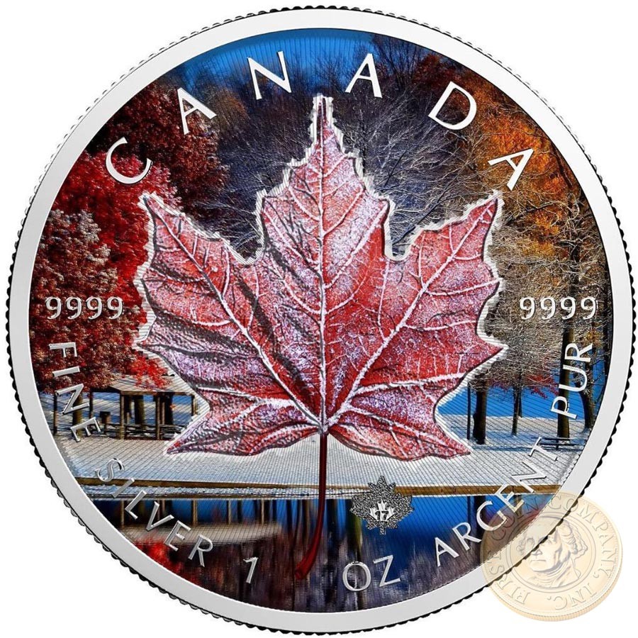 Canada CANADIAN WINTER NOVEMBER Canadian Maple Leaf series THEMATIC DESIGN $5 Silver Coin 2017 High quality 1 oz